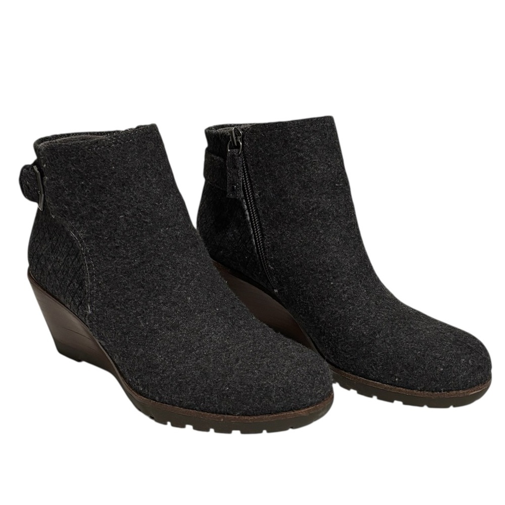 Dr. Scholls- “Noelle” Gray Felt Wedge Ankle Boots – Size‎ 7 - 2.5” Wedge Heel S4 - Picture 4 of 12